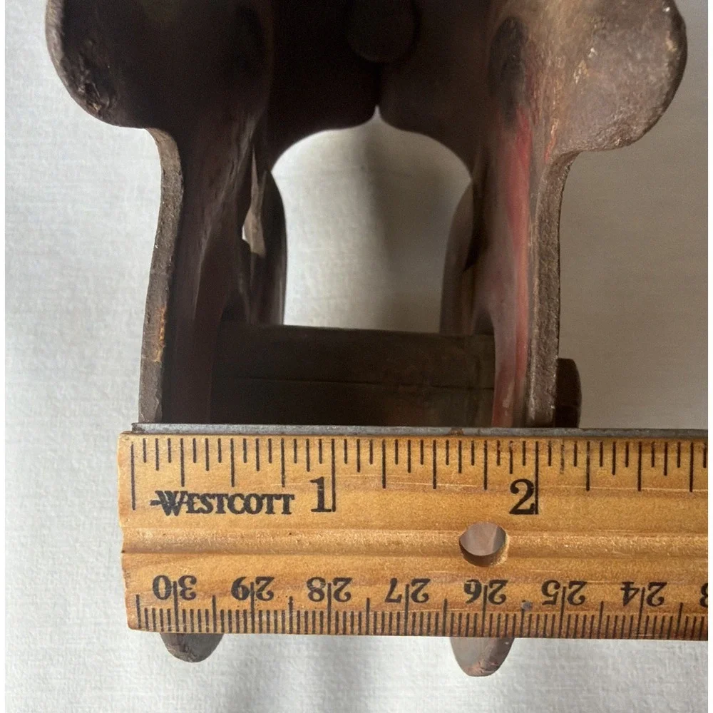 Vintage Primitive Cast Iron Starline Barn Swivel Pulley - Cottagecore Rustic